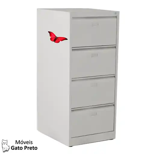 Armário baixo 4 gavetas para escritório