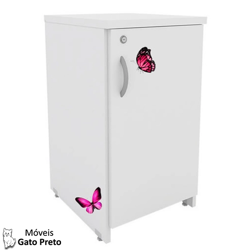 Armário charuto fechado com gavetas para escritório