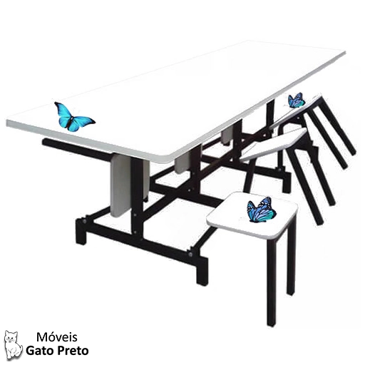 Mesa para refeitório 6 lugares