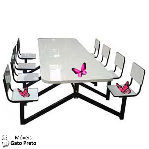 Mesa para refeitório 8 lugares