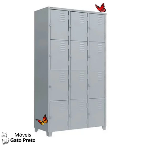 Roupeiro metálico doze portas