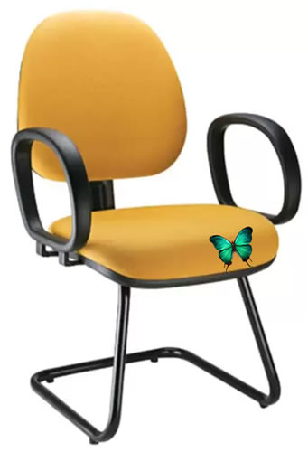 Cadeira_Executiva_Fixa_Amarela